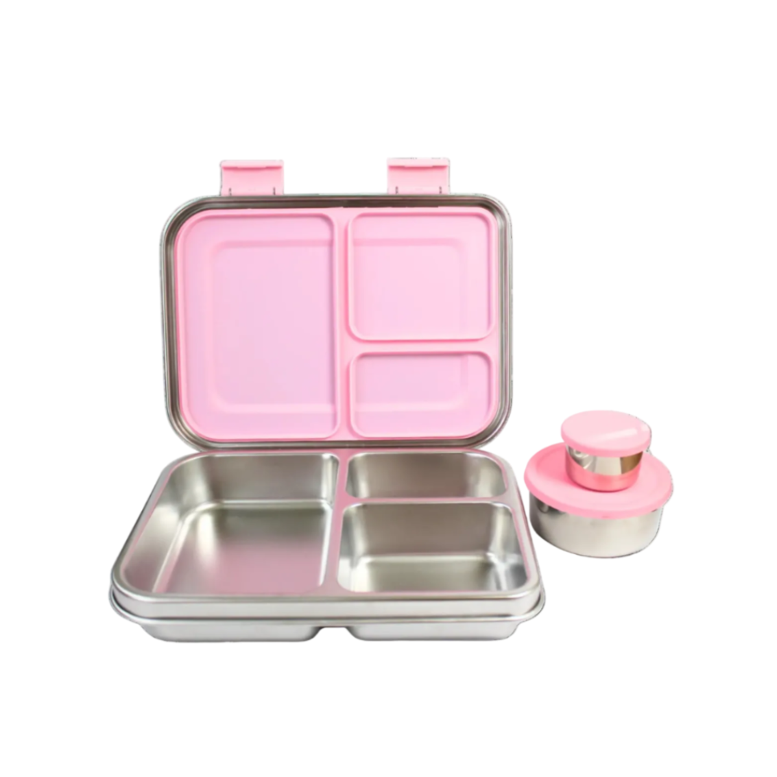 Stainless Steel Bento Box with 3 Compartments and Snack Pot Set Fultums