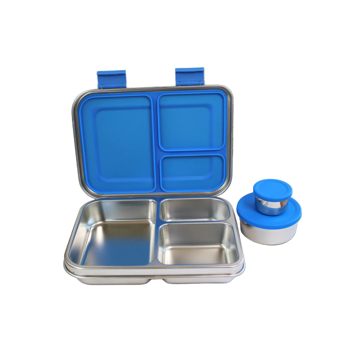 Stainless Steel Bento Box with 3 Compartments and Snack Pot Set Fultums